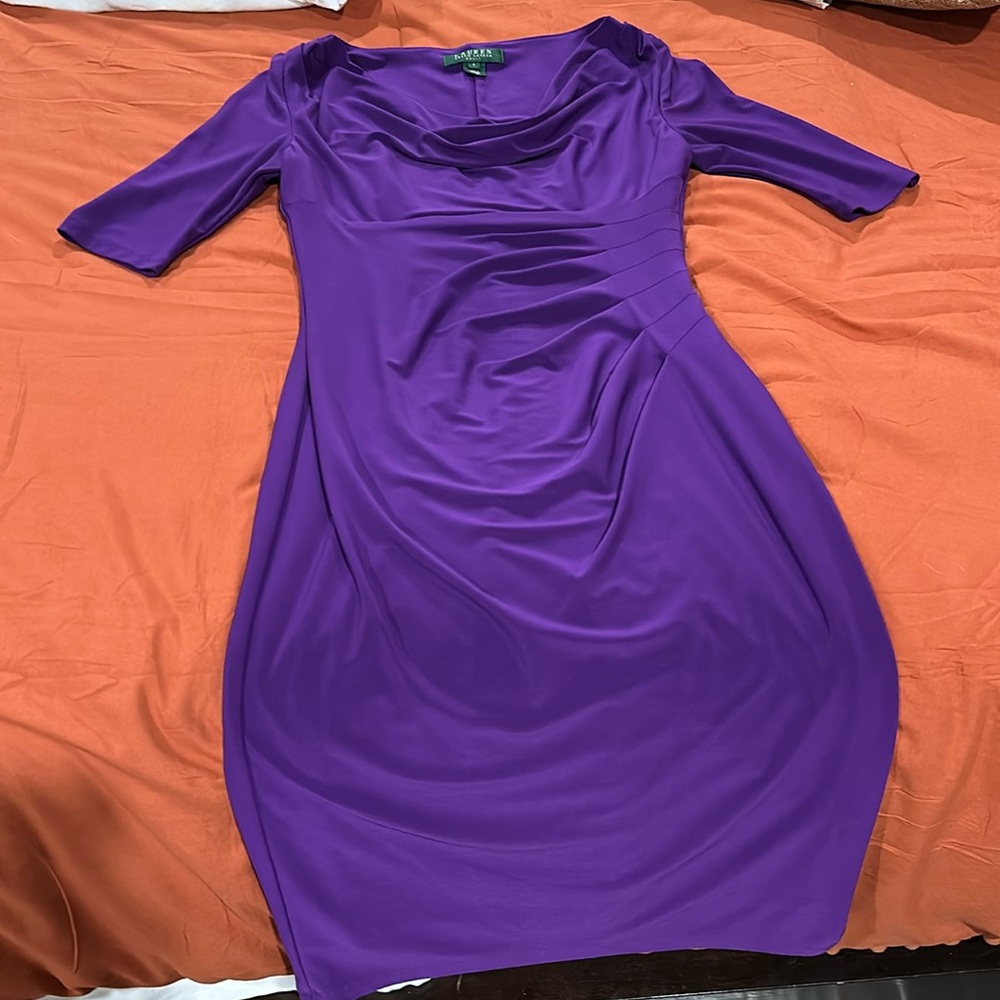 Ralph Lauren purple mid length dress / half sleeve